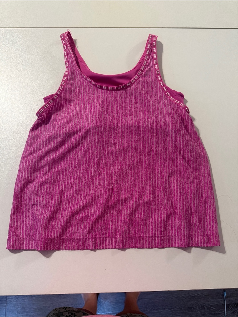 Nike Girls' Magenta Stripe Tank Top